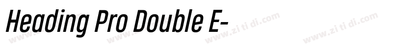 Heading Pro Double E字体转换